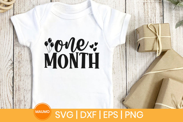 Baby svg quote, One month birthday SVG Maumo Designs 