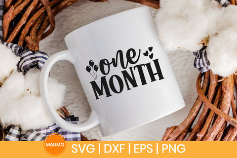 Baby svg quote, One month birthday SVG Maumo Designs 
