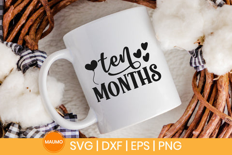 Baby svg quote, Ten months birthday SVG Maumo Designs 