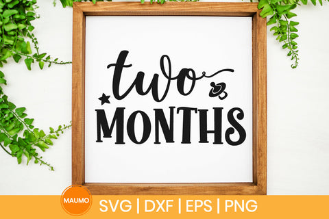 Baby svg quote, Two months birthday SVG Maumo Designs 
