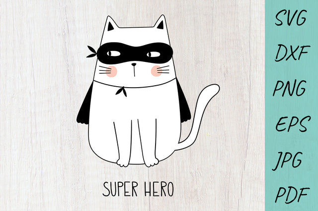 Baby SVG, Super Hero SVG, Cute Cat, doodle illustration SVG Irina Ostapenko 