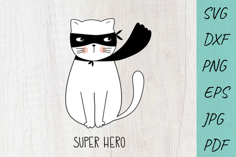 Baby SVG, Super Hero SVG, Cute Cat, doodle illustration SVG Irina Ostapenko 