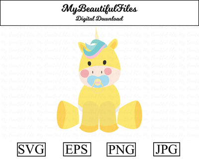 baby unicorn - animal SVG MyBeautifulFiles 