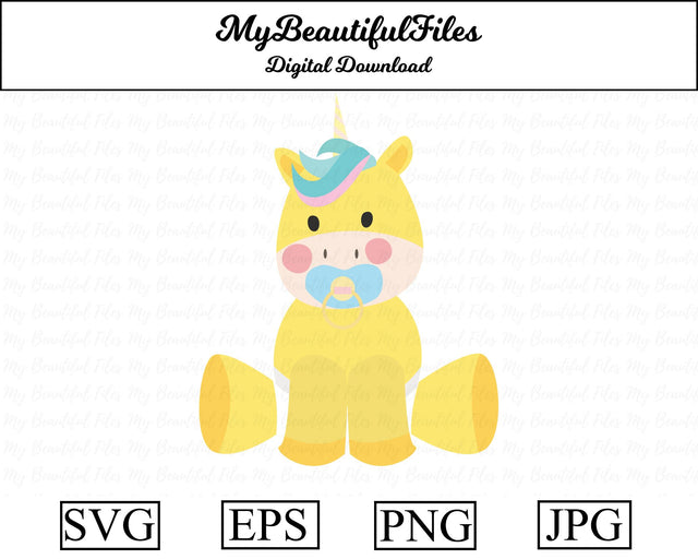 baby unicorn - animal SVG MyBeautifulFiles 