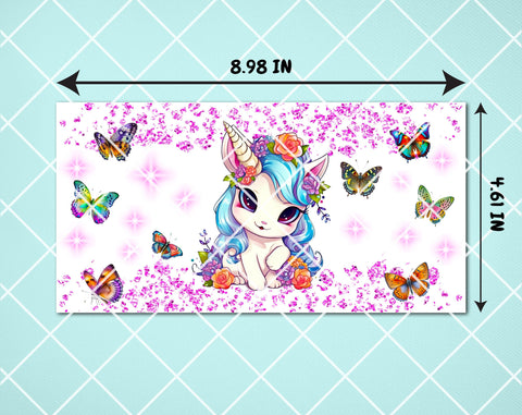 Baby Unicorn Sippy Cup Wrap, 12oz Sippy Cup Sublimation Design, Little Unicorn Sippy Cup PNG Sublimation HappyDesignStudio 