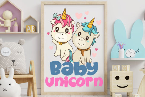 Baby unicorn SVG Designangry 