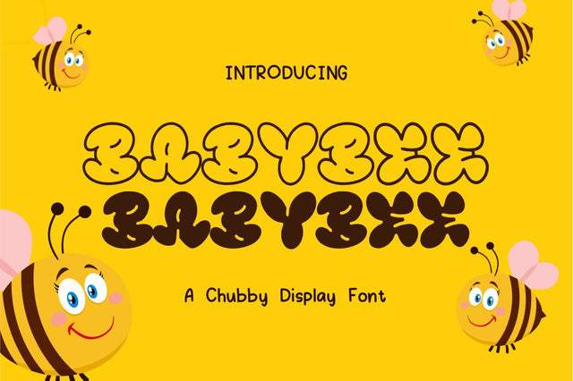 Babybee - a Chubby Display Font Font Masyafi Studio 