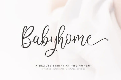 Babyhome Elegant Script in Two Version Font Haksen 