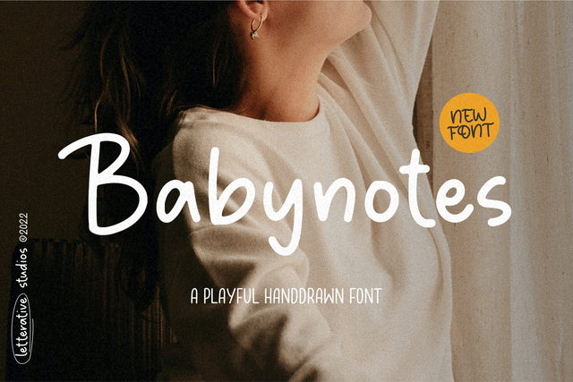 Babynotes Playful Handdrawn Font Font Letterative 