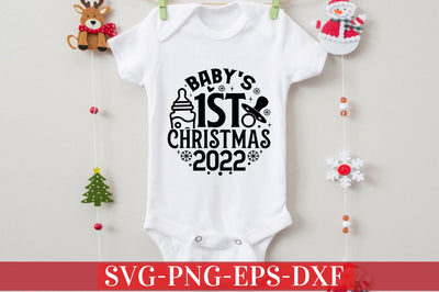 Baby's 1st christmas 2022 SVG SVG DESIGNISTIC 