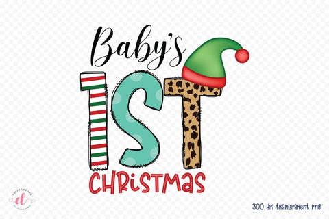 Baby's 1st Christmas | Christmas Sublimation Design Sublimation CraftLabSVG 