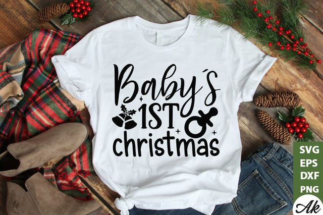 Baby's 1st christmas SVG SVG akazaddesign 