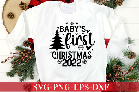 Baby's first christmas 2022 SVG SVG DESIGNISTIC 