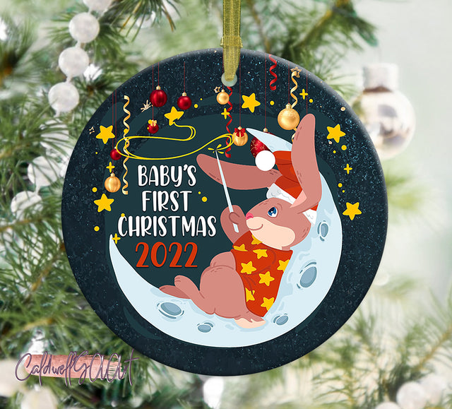 Baby's First Christmas Ornament Png, Round Christmas Ornament, PNG Instant Download, Xmas Ornament Sublimation Designs Downloads Sublimation CaldwellArt 