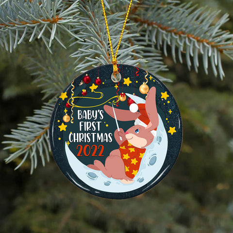 Baby's First Christmas Ornament Png, Round Christmas Ornament, PNG Instant Download, Xmas Ornament Sublimation Designs Downloads Sublimation CaldwellArt 