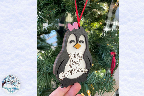 Baby's First Christmas Ornament SVG Wispy Willow Designs 