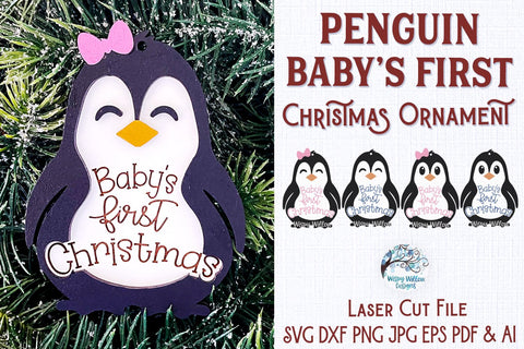 Baby's First Christmas Ornament SVG Wispy Willow Designs 