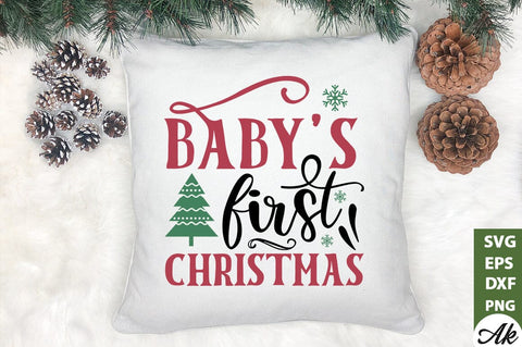 Baby's first christmas Sign Making SVG SVG akazaddesign 