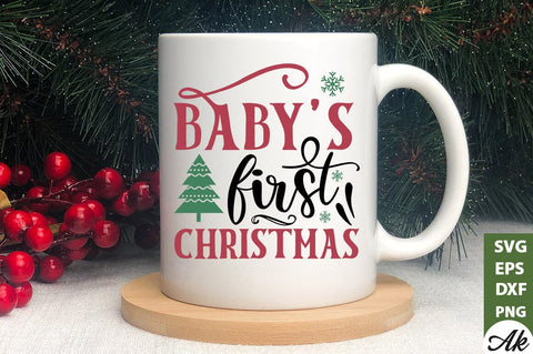 Baby's first christmas Sign Making SVG SVG akazaddesign 