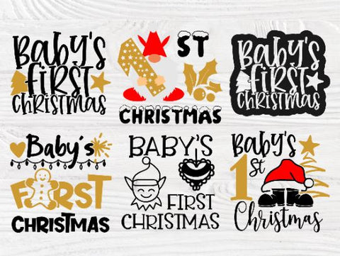 Baby's First Christmas SVG Bundle, Svg Cut Files SVG TonisArtStudio 