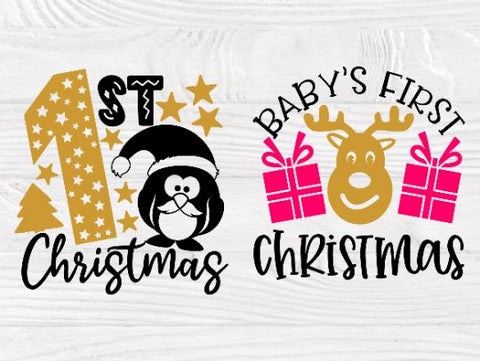 Baby's First Christmas SVG Bundle, Svg Cut Files SVG TonisArtStudio 