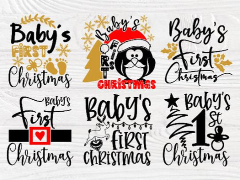 Baby's First Christmas SVG Bundle, Svg Cut Files SVG TonisArtStudio 