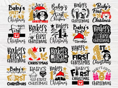 Baby's First Christmas SVG Bundle, Svg Cut Files SVG TonisArtStudio 