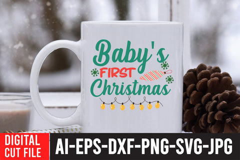 Baby's First Christmas SVG Cut File SVG BlackCatsMedia 