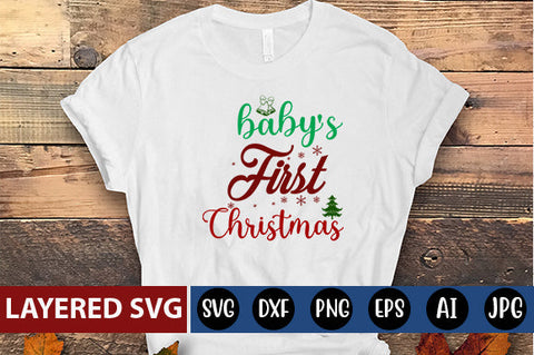 baby's first Christmas SVG CUT FILE SVG Blessedprint 