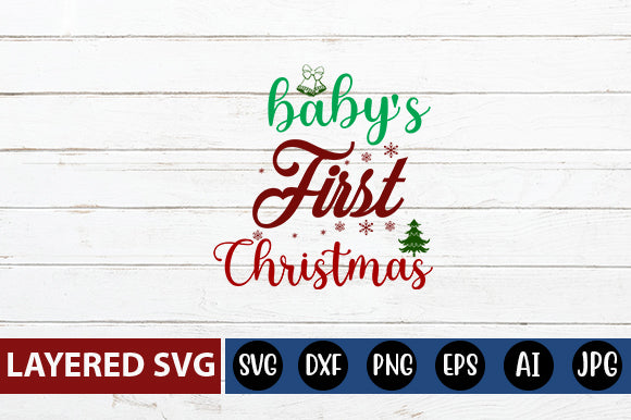 baby's first Christmas SVG CUT FILE SVG Blessedprint 