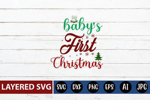 baby's first Christmas SVG CUT FILE SVG Blessedprint 