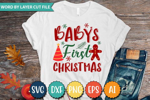 Baby's First Christmas SVG Cut File SVG DesignPlante 503 