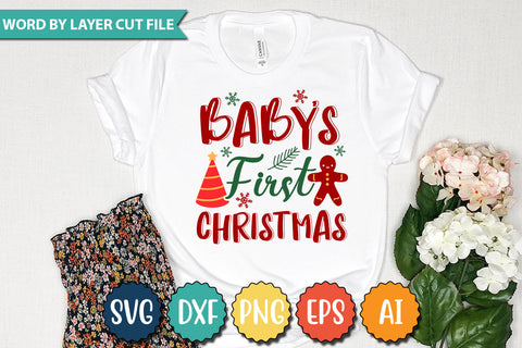 Baby's First Christmas SVG Cut File SVG DesignPlante 503 