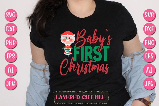 Baby`s First Christmas SVG Cut File SVG Newmockups 