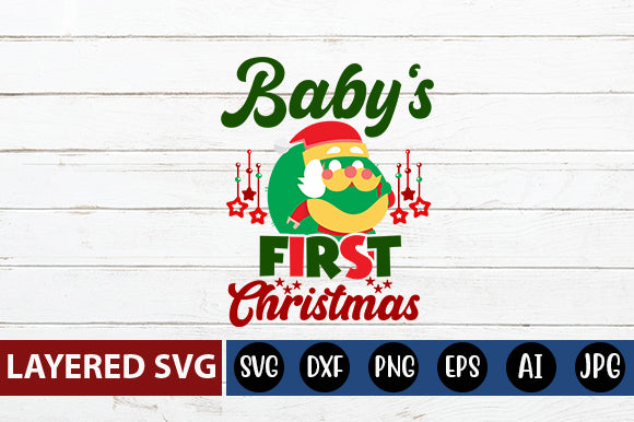 baby's first Christmas SVG cute file SVG Blessedprint 