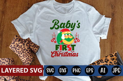 baby's first Christmas SVG cute file SVG Blessedprint 