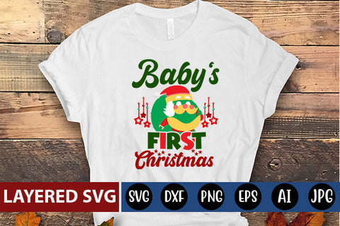baby's first Christmas SVG cute file SVG Blessedprint 
