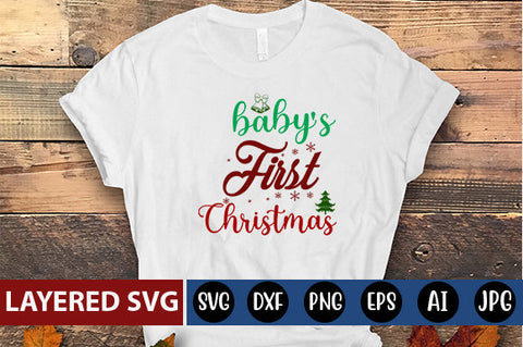 baby's first Christmas SVG cute file SVG Blessedprint 