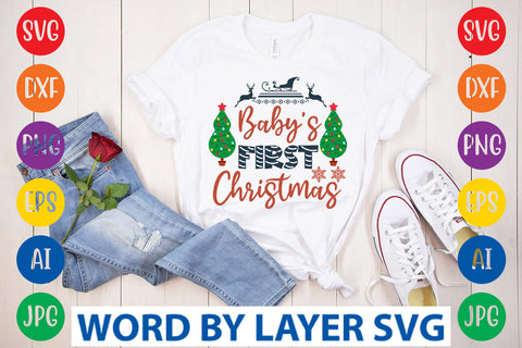 Baby's First Christmas SVG Design SVG Rafiqul20606 