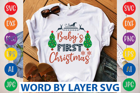 Baby's First Christmas SVG Design SVG Rafiqul20606 