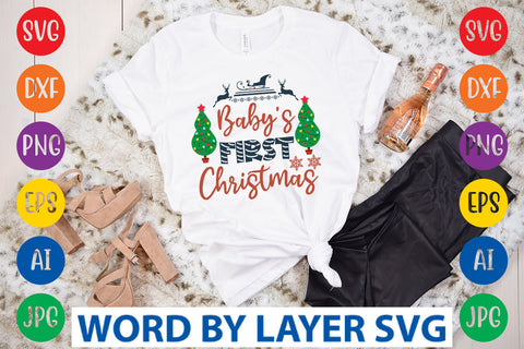Baby's First Christmas SVG Design SVG Rafiqul20606 