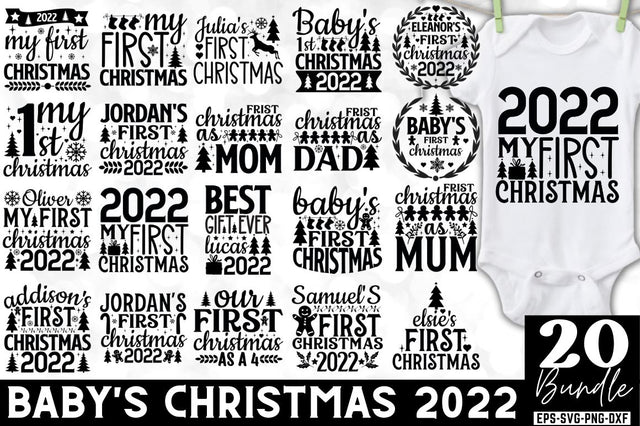 Baby's First Christmas Svg Ornament Bundle SVG DESIGNISTIC 