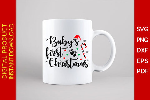 Baby's First Christmas SVG PNG EPS Cut File SVG Creativedesigntee 
