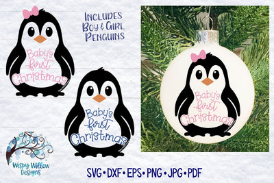 Baby's First Christmas SVG SVG Wispy Willow Designs 