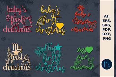 baby's first Christmas SVG T-shirt bundle SVG MD JOYNAL ABDIN 