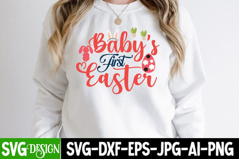 Baby's First Easter SVG Cut File, Baby's First Easter Sublimation PNG SVG BlackCatsMedia 