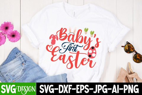 Baby's First Easter SVG Cut File, Baby's First Easter Sublimation PNG SVG BlackCatsMedia 