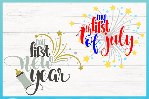 Baby's First New Years Day 1st year Holiday Milestone SVG SVG Harbor Grace Designs 