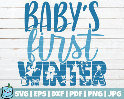 Baby's First Winter SVG MintyMarshmallows 