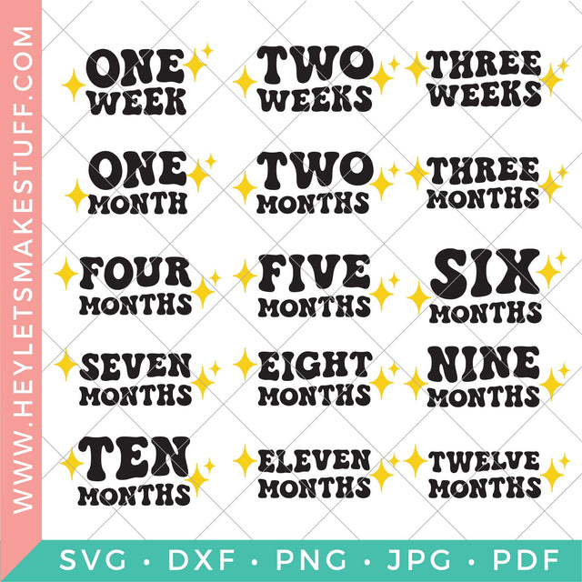 Baby's Milestone Files SVG Hey Let's Make Stuff 